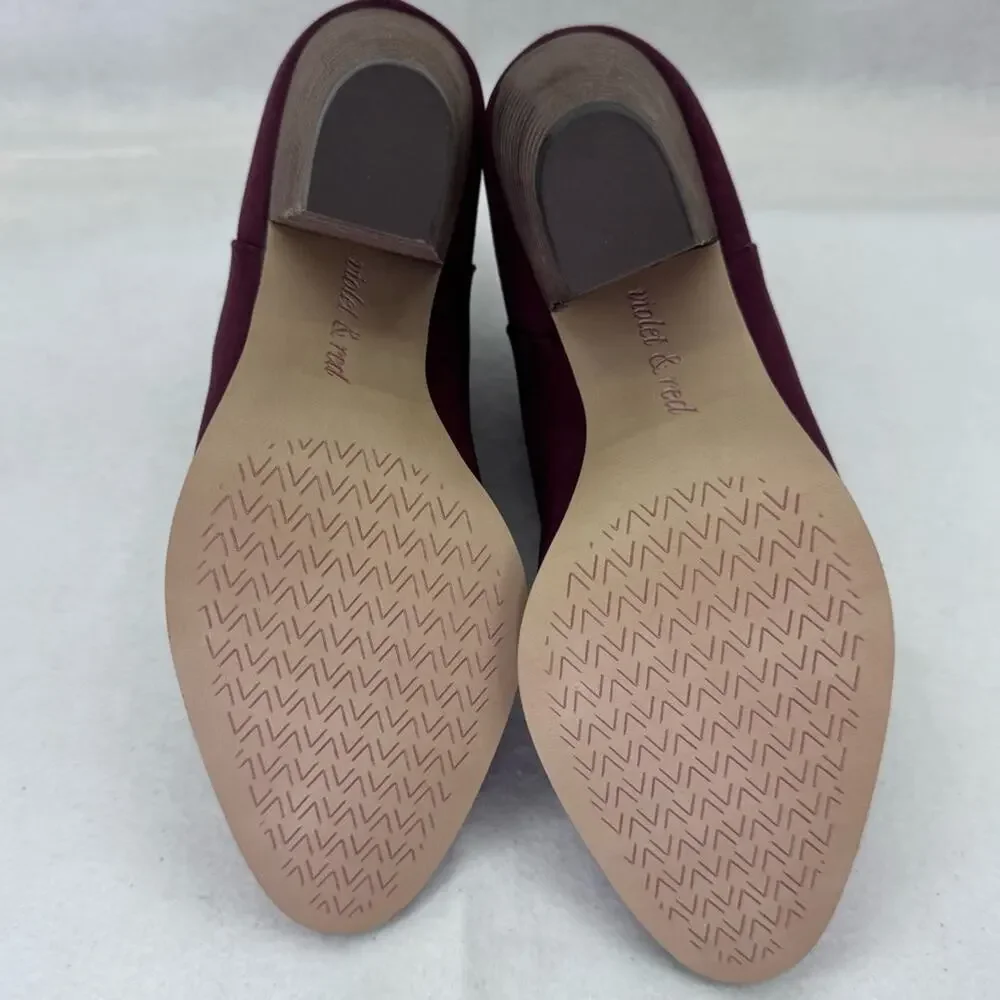 NWT Violet & Red Jackson Lazer Cut Topline Bootie Burgundy size 7 Stitch Fix